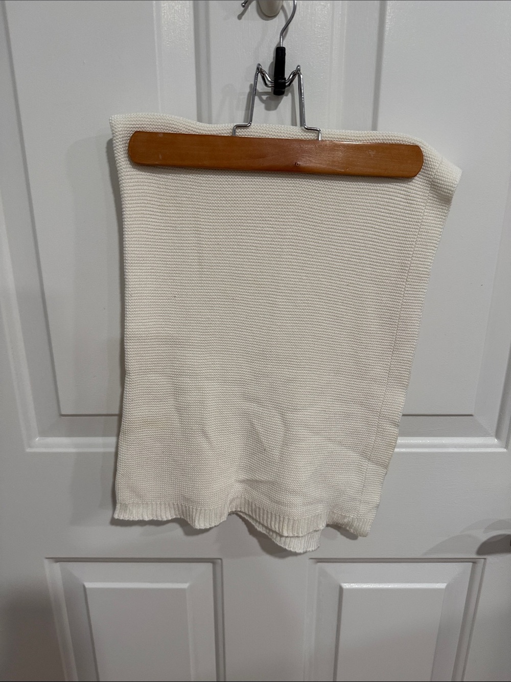 Cream Knit Blanket